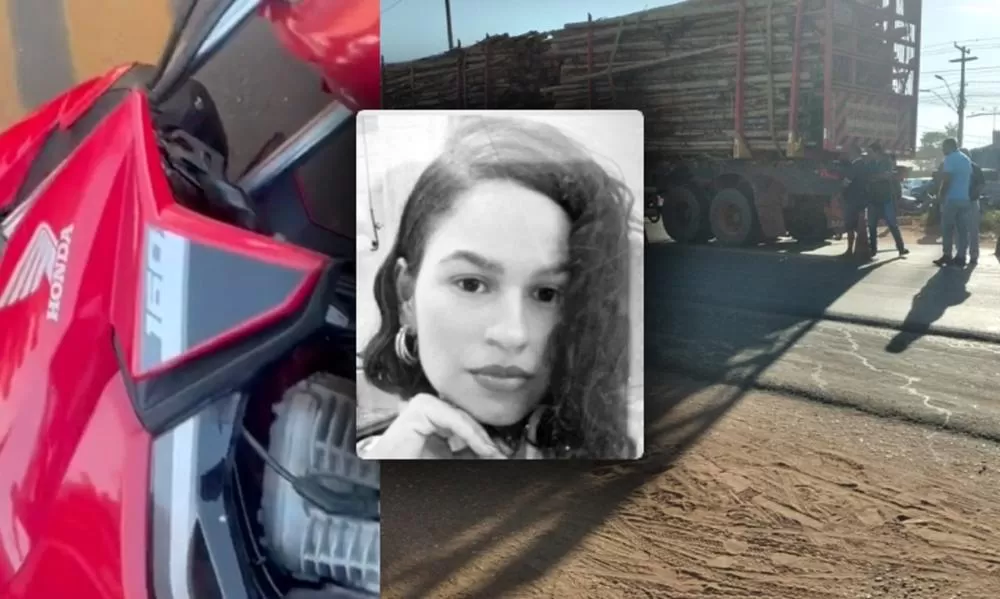 Tragédia: mulher perde o equilíbrio na moto e cai debaixo de caminhão na BR-010