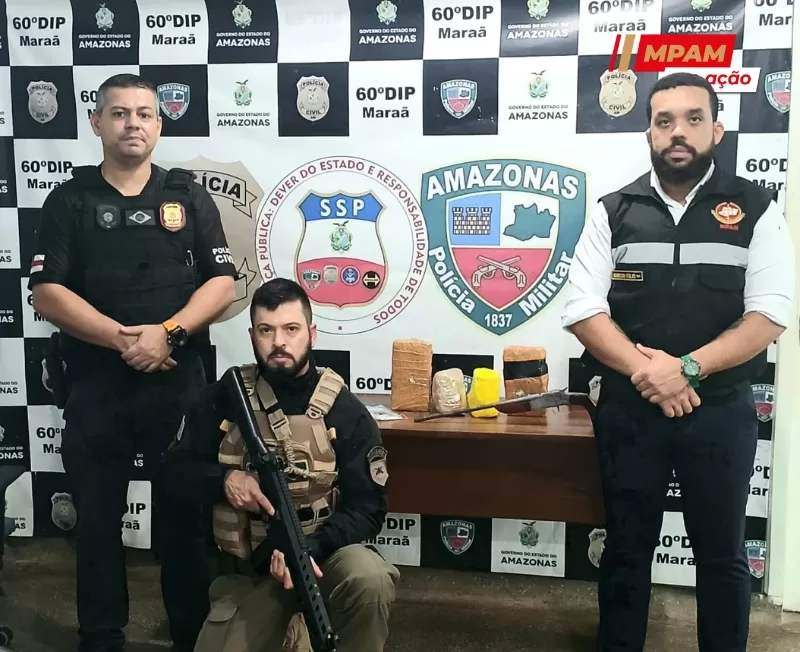 Ação da Polícia Civil e do Ministério Público apreende quase 5 kg de cocaína em Maraã