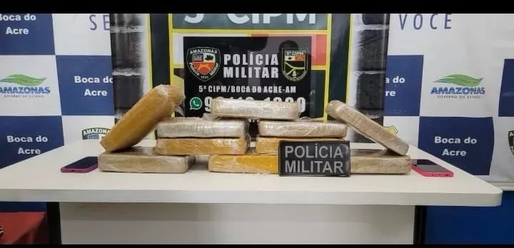 Em Boca do Acre, Polícia Militar do Amazonas prende duas mulheres e apreende mais de 9 kg de maconha 